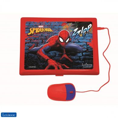 Lexibook, Spider-Man, laptop edukacyjny, dwujęzyczny, 124 zadań