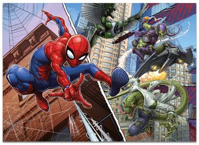 Lisciani, Spidey i super-kumple, puzzle dwustronne, 192 elementy
