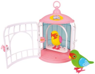 Little Live Pets, Kochane ptaszki w klatce, zabawka interaktywna