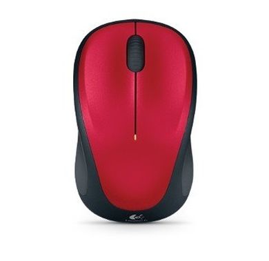 Logitech, mysz optyczna bezprzewodowa M235, czerwona