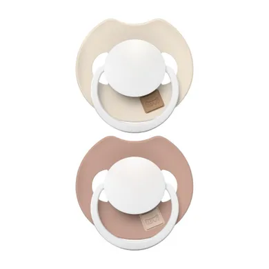 Lovi, Prime, smoczek silikonowy, dynamiczny, Ivory+Blush Glow, 6-18m, 2 szt.