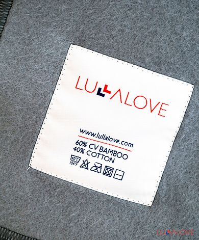 LullaLove, Ciepły kocyk bambusowy, Szary, 82-100 cm