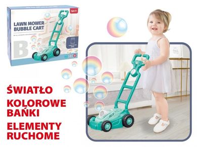 Madej, kosiarka na bańki mydlane, pchacz, niebieska