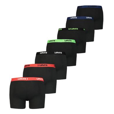 Majtki bokserki męskie, czarne, zestaw, 7 szt., Levi's