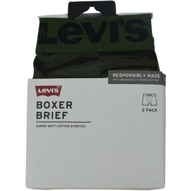 Majtki bokserki męskie, zielone, zestaw, 2 szt., Levi's