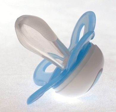 MAM, Start, smoczek uspokajający, różowy z królikiem, 0-2m