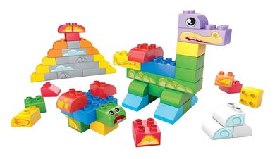 Mega Bloks, Junior Builders, Mini pudełko czerwone, klocki, 60 elementów