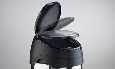 Meliconi, kosz na śmieci Soft Touch 60 L, połysk, czarny