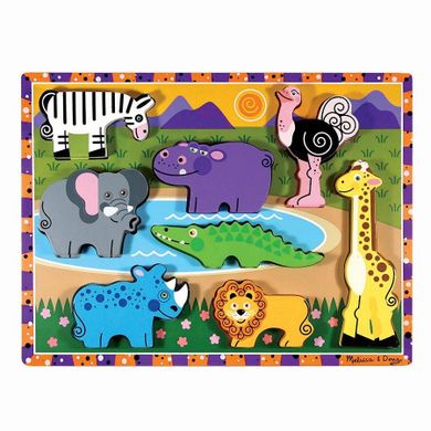 Melissa & Doug, Safari, puzzle drewniane
