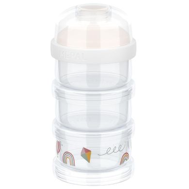 Mepal, Mio, pojemnik na mleko w proszku, 3-częściowy, Sunshine&Rainbow