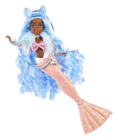 Mermaze Mermaidz, Syrenka Shellnelle, lalka modowa zmieniająca kolor, blue