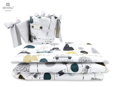 MimiNu, Dziecięca Podróż, 3-częściowy komplet pościeli, 100-135 cm