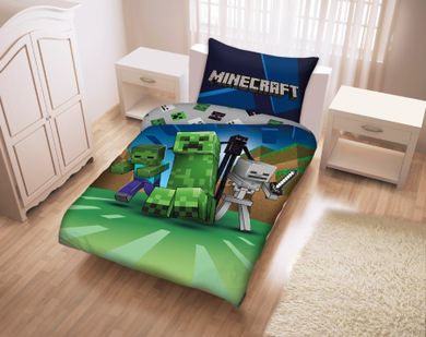 Minecraft, 2-częściowy komplet pościeli, 140-200 cm