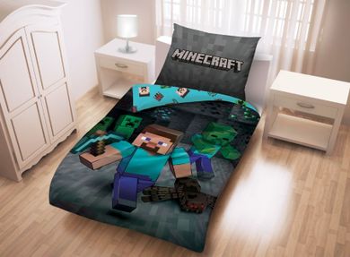 Minecraft, 2-częściowy komplet pościeli, 160-200 cm