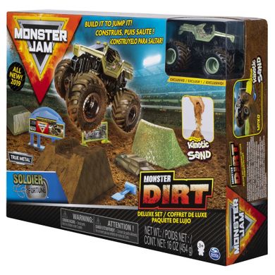 Monster Jam, Max D, Monster truck i piasek kinetyczny, zestaw, skala 1:64