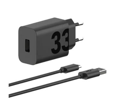 Motorola, TurboPower, ładowarka ścienna, czarna, 33 W, USB-C, 1 m