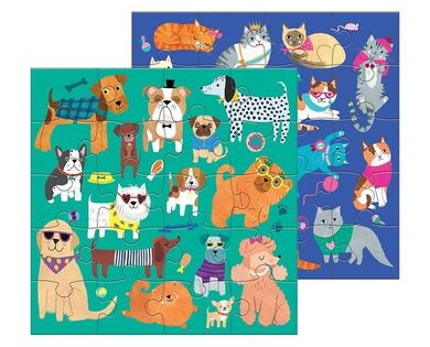 Mudpuppy, Koty i psy, puzzle magnetyczne, 40 elementów