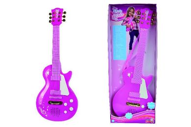 My Music World, gitara rockowa, różowa