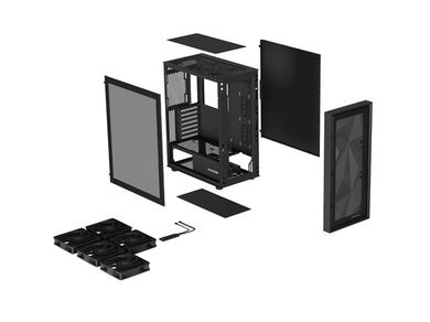Natec, Genesis Diaxid 605F Midi Tower, obudowa komputerowa, USB-C, czarna