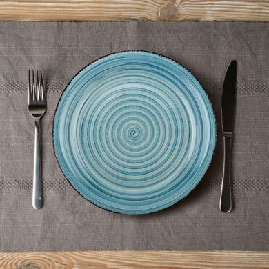 Nava, talerz ceramiczny obiadowy, faded blue, 27 cm
