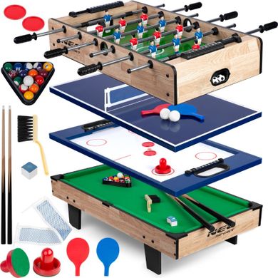 Neo-Sport, stół do gier 4w1: piłkarzyki + cymbergaj + bilard + ping-pong