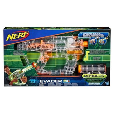 Nerf Modulus Evader, przezroczysta wyrzutnia z podświetleniem