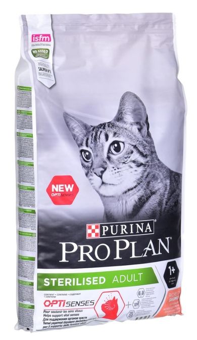 Nestle, Purina, Pro Plan Sterilised Opti Senses, karma sucha dla kota, Salmon, 10 kg