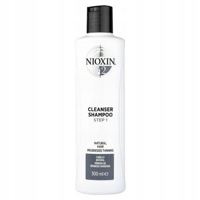Nioxin, System, 2 Cleanser Shampoo, oczyszczający szampon do włosów normalnych, znacznie przerzedzonych, 300 ml