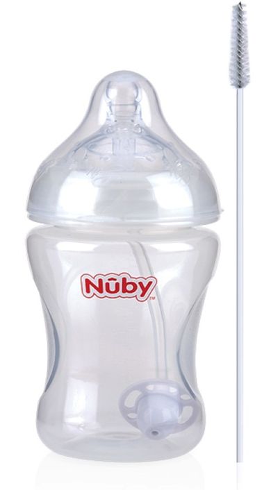 Nuby, butelka 360° ze smoczkiem SoftFlex 360°, 240 ml