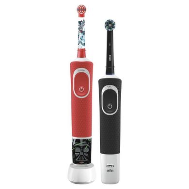Oral-B, Family Pack, zestaw szczoteczek akumulatorowych: Vitality D100, Black CrossAction + D100, Kids, Star Wars, dla dzieci