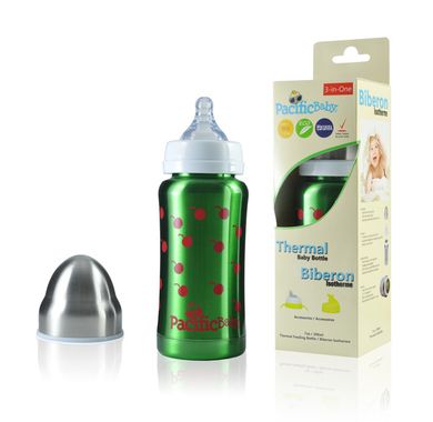 Pacific Baby, termobutelka 3w1, 200 ml, zielona