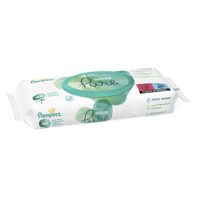 Pampers, Aqua Pure, chusteczki nawilżane, 1-48 szt.