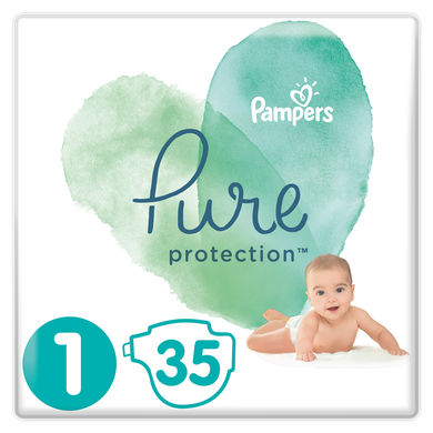 Pampers, Pure Protection, pieluchy jednorazowe, rozmiar 1, 35 szt.
