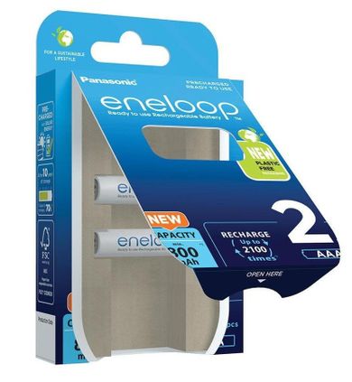 Panasonic, Eneloop, akumulatorki, AAA 800mAh, 2 szt.