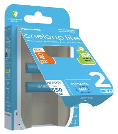 Panasonic, Eneloop, akumulatorki, Lite, AAA 550mAh, 2 szt.