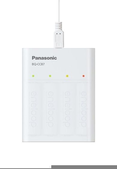 Panasonic, Eneloop, ładowarka, SmartPlus, USB + 4xAA, 2000 mAh