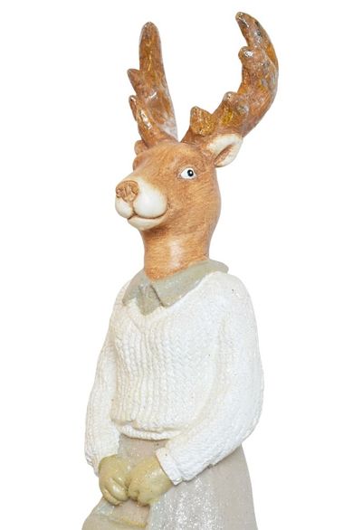 Pani renifer stojąca z torebką, 19-17-80 cm