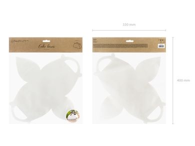 PartyDeco, ozdobne pudełka na ciasto, biały, 16-8,5-9,5 cm, 10 szt.