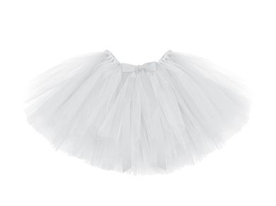 PartyDeco, spódniczka baletowa tutu, biały, 80-34 cm