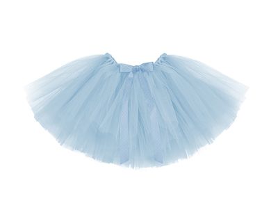 PartyDeco, spódniczka baletowa tutu, błękit, 60-30 cm