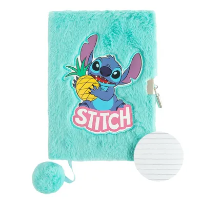 Paso, Lilo i Stitch, pamiętnik z kłódką, pluszowy, 96 kartek, linia, zielony