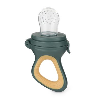 Petite&Mars, Fruzi, silikonowy gryzak do podawania owoców, dla niemowląt, green ochre, 6m+