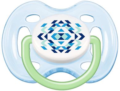Philips Avent, Sensitive, smoczek uspokajający z nadrukiem, niebieski, 0-6m, 2 szt.