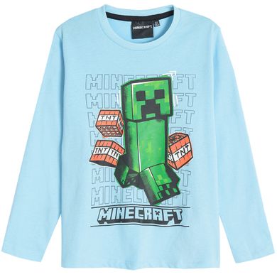 Piżama chłopięca, niebiesko-czarna, Minecraft