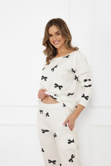 Piżama damska, biała, Italian Fashion