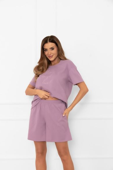 Piżama damska, fioletowa, Ksara, Italian Fashion