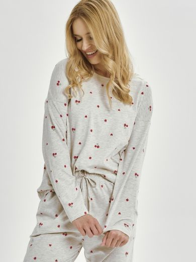 Piżama damska, szara, Adele, Taro