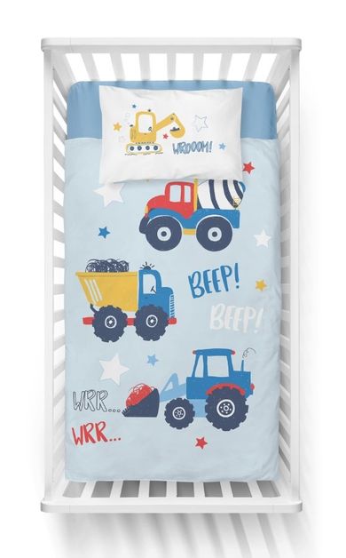 Plac budowy, 2-częściowy komplet pościeli, 100-135 cm