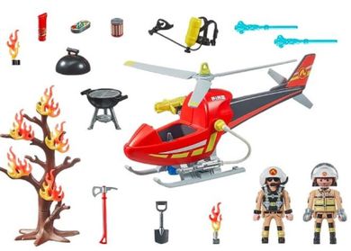 Playmobil, City Action, helikopter strażacki, 71195