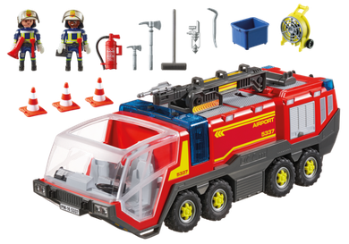 Playmobil, City Action, Pojazd strażacki na lotnisku ze światłem, 5337